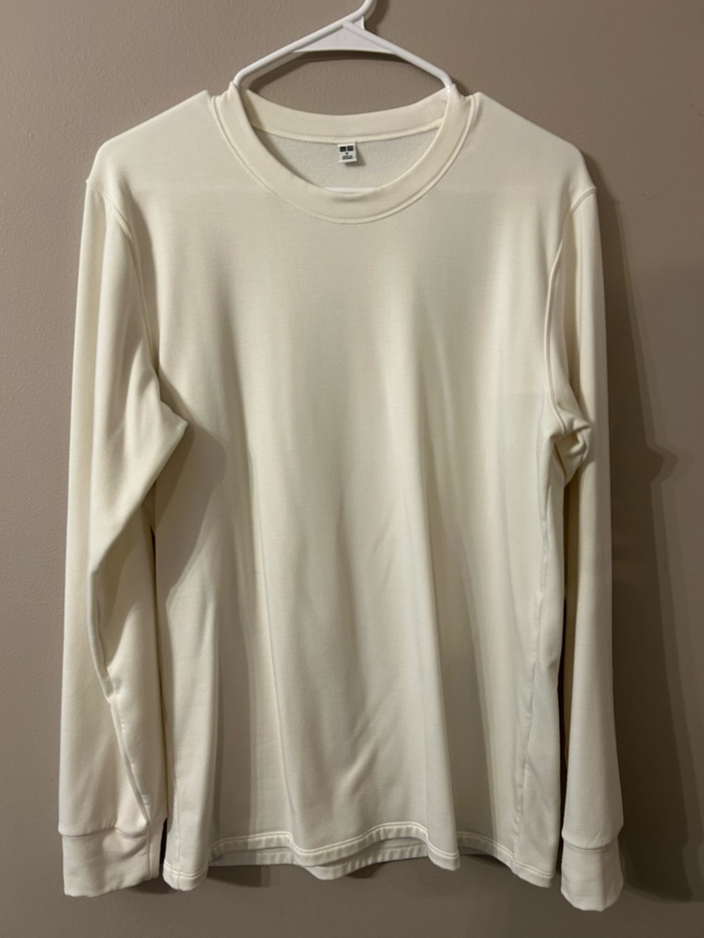 Uniqlo Long Sleeve Crew Neck Shirt - Off-White